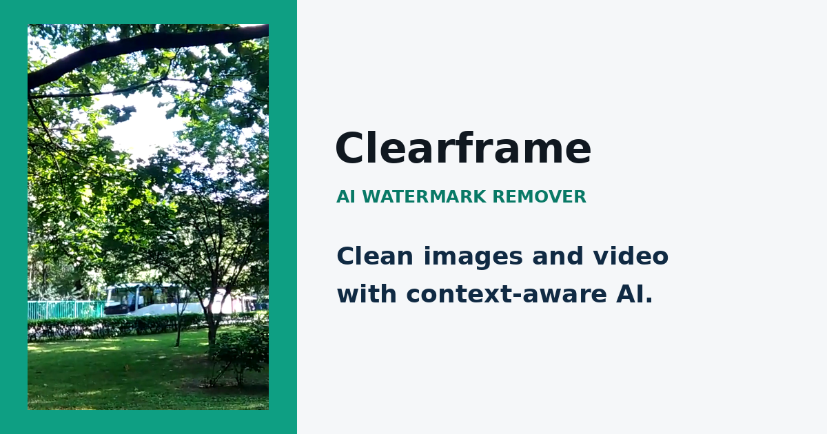 Clearframe product preview